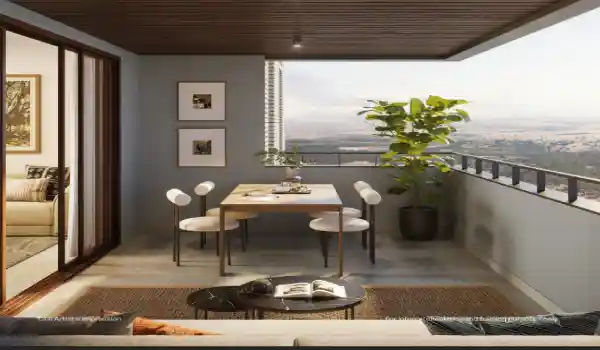 Assetz Miru and Miyo Apartment Balcony View by Assetz Property Group located at Yelahanka, Bangalore Karnataka